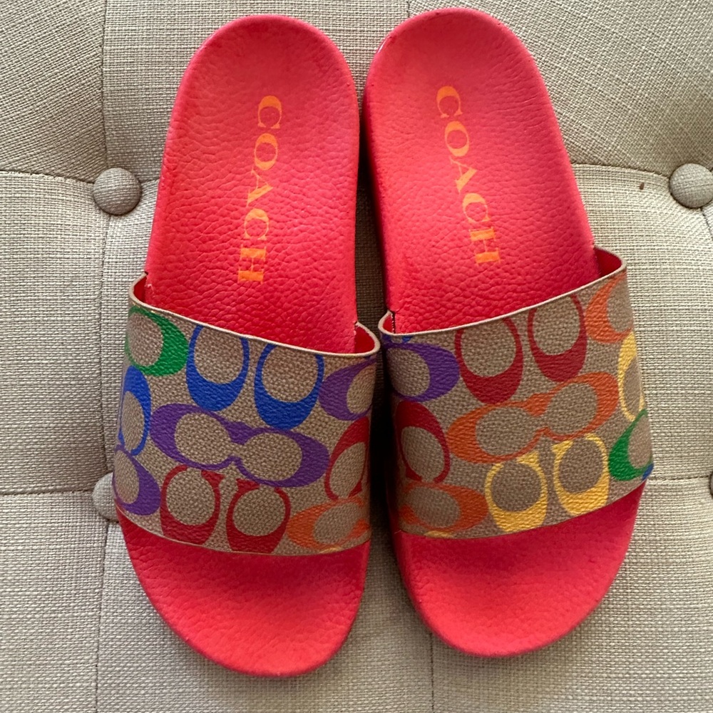 Coach 🌈 Patterned Slides - Suze 8